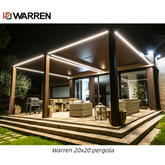 Warren 20x20 waterproof pergola with outdoor garden gazebo